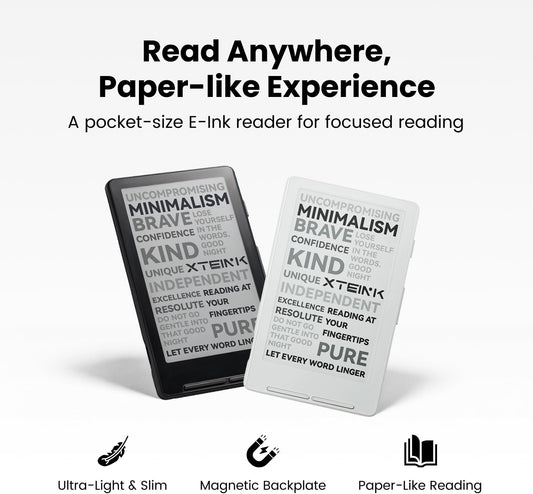XTEINK X4 4.3" Pocket E-ink Reader | 5.9mm Ultra-Thin Eye-Care Display for Focused Reading
