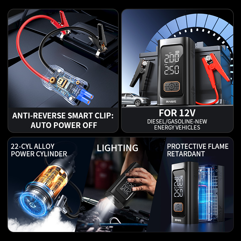 N1 SHZJEVA6-100 All-in-One Emergency Air Compressor (Black)